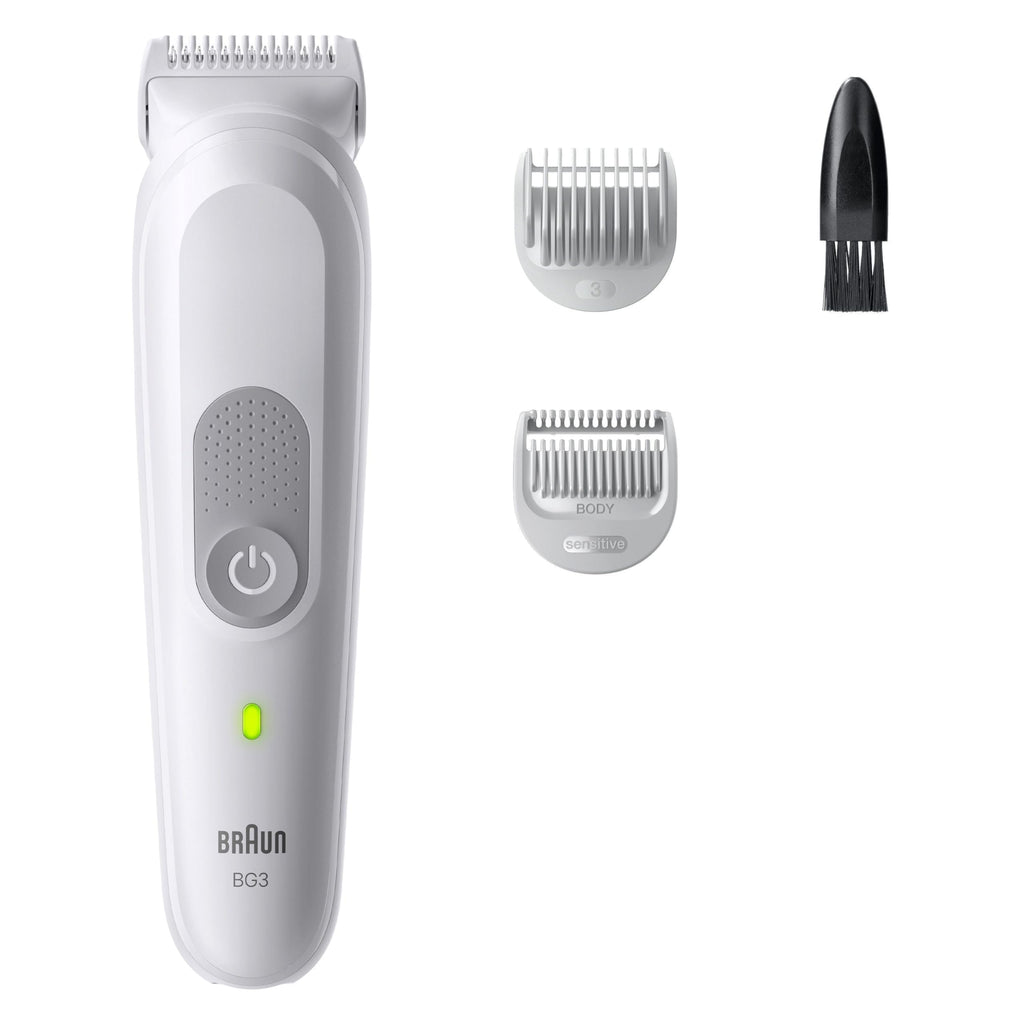 Bodygroomer Series 3, Elektrischer Körperrasierer Herren mit 3 Zubehörteile, BG3530, Grau by Barttio