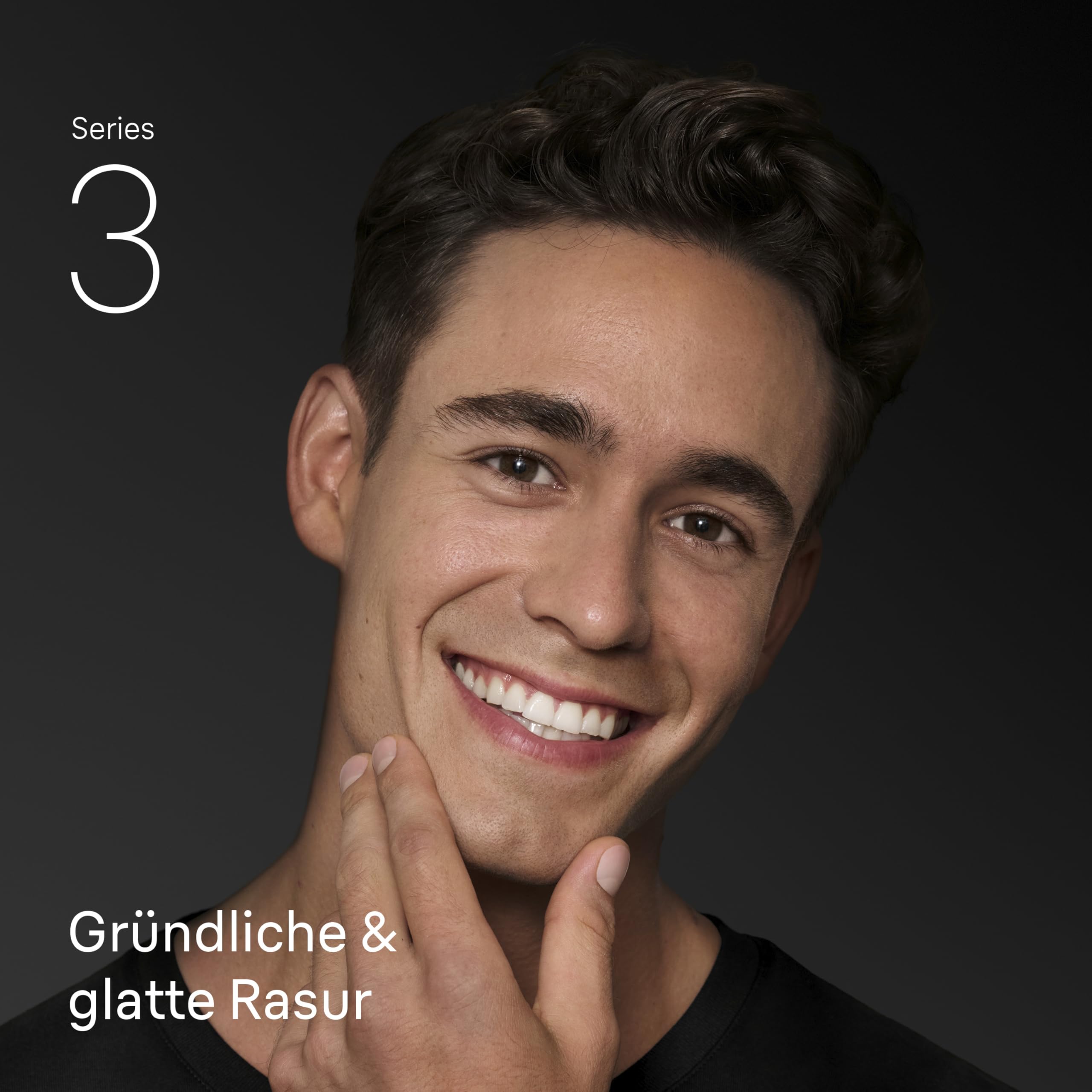 Series 3 Elektrorasierer Herren – Rasierapparat mit 3 Flexiblen Klingen – 300s, Grau by Barttio