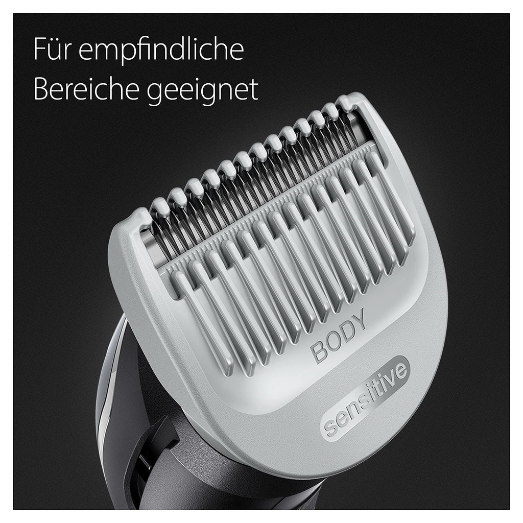 Bodygroomer Series 5, Elektrischer Körperrasierer Herren mit 3 Zubehörteile, BG5350, Grau by Barttio