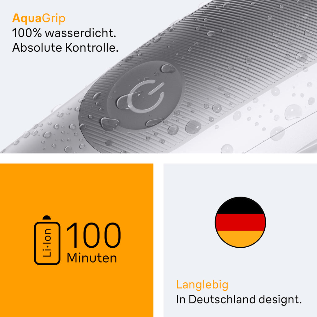 Bodygroomer Series 5, Elektrischer Körperrasierer Herren mit 2 Zubehörteile, BG5500, Grau by Barttio