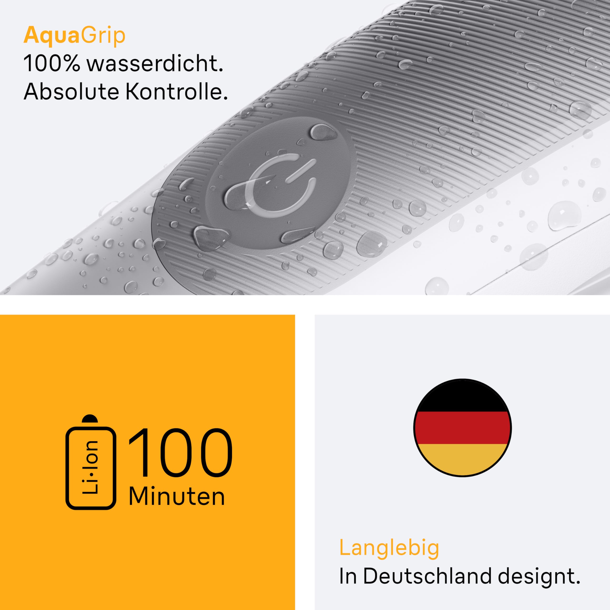 Bodygroomer Series 5, Elektrischer Körperrasierer Herren mit 2 Zubehörteile, BG5500, Grau by Barttio