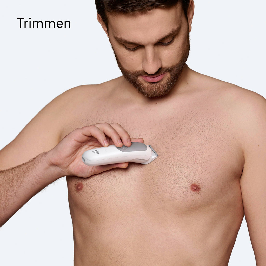 Bodygroomer Series 5, Elektrischer Körperrasierer Herren mit 2 Zubehörteile, BG5500, Grau by Barttio
