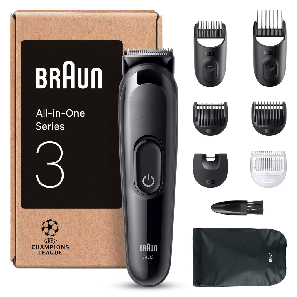 All-In-One Trimmer-Set 3, 6-in-1 Multigroom, Barttrimmer, MGK3420, Schwarz by Barttio