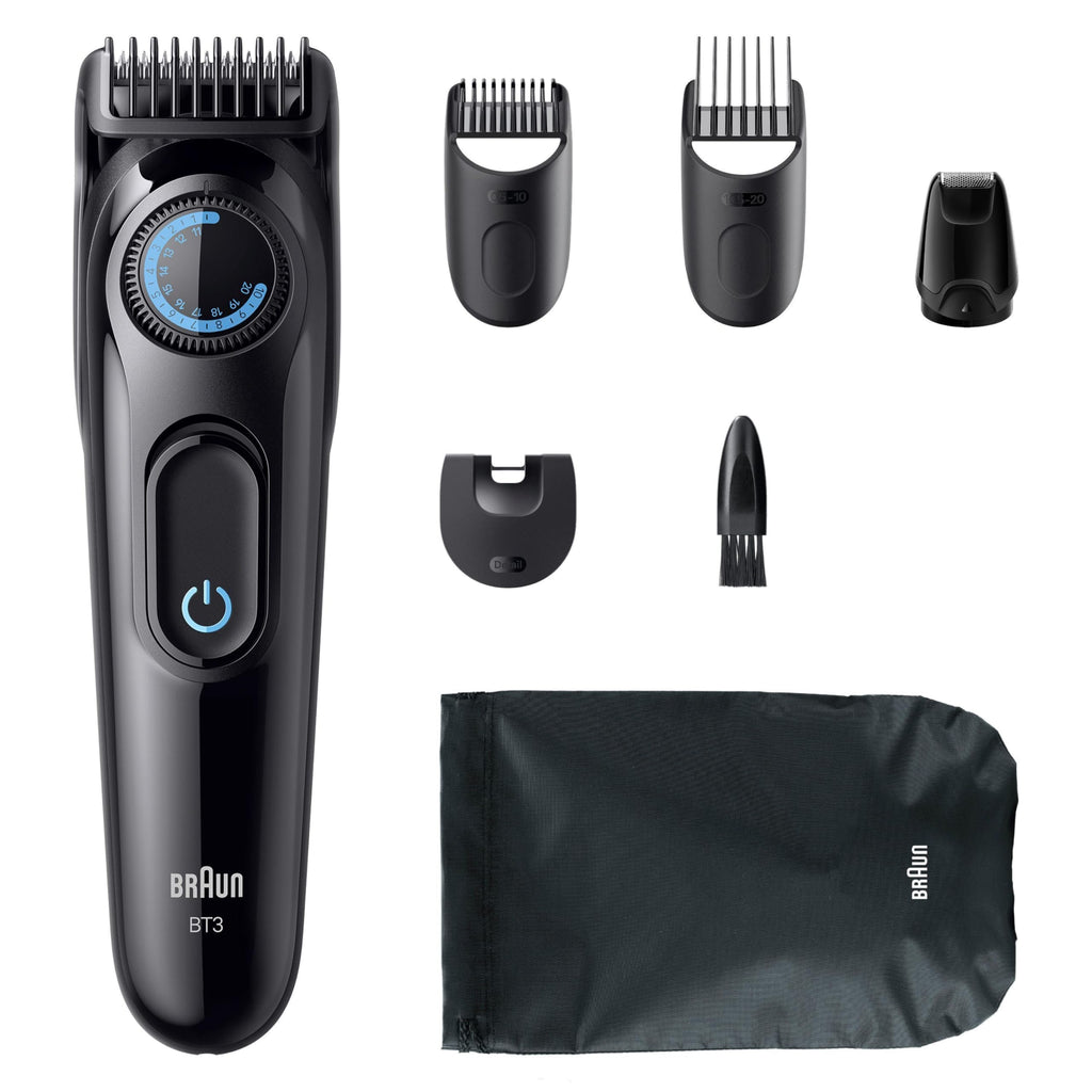 Barttrimmer Series 3, Elektrischer Bartschneider Herren, 6 Zubehörteile, BT3565, Schwarz/Blau by Barttio