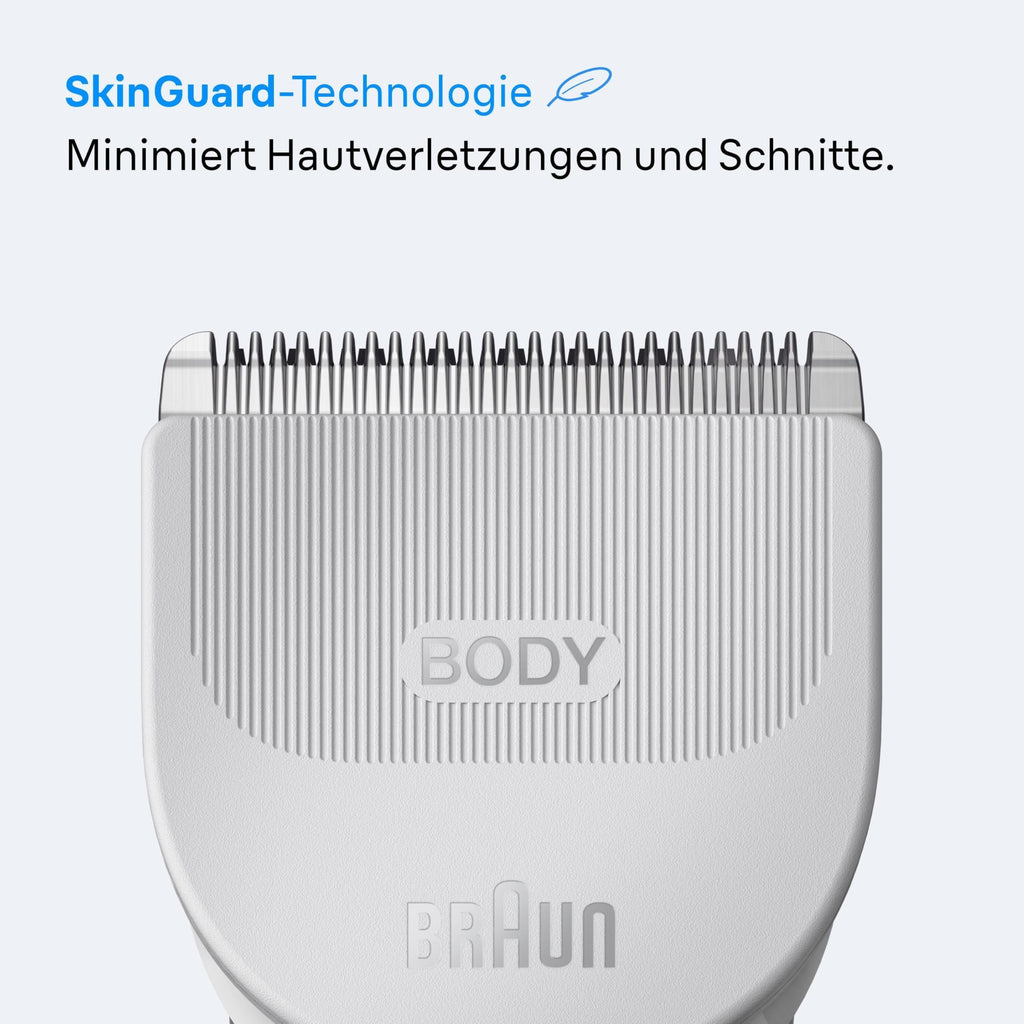 Bodygroomer Series 3, Elektrischer Körperrasierer Herren mit 3 Zubehörteile, BG3530, Grau by Barttio