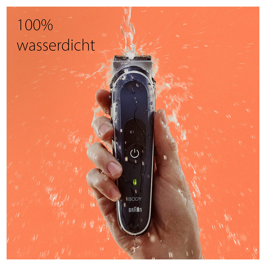 Bodygroomer Series 5, Elektrischer Körperrasierer Herren mit 3 Zubehörteile, BG5350, Grau by Barttio